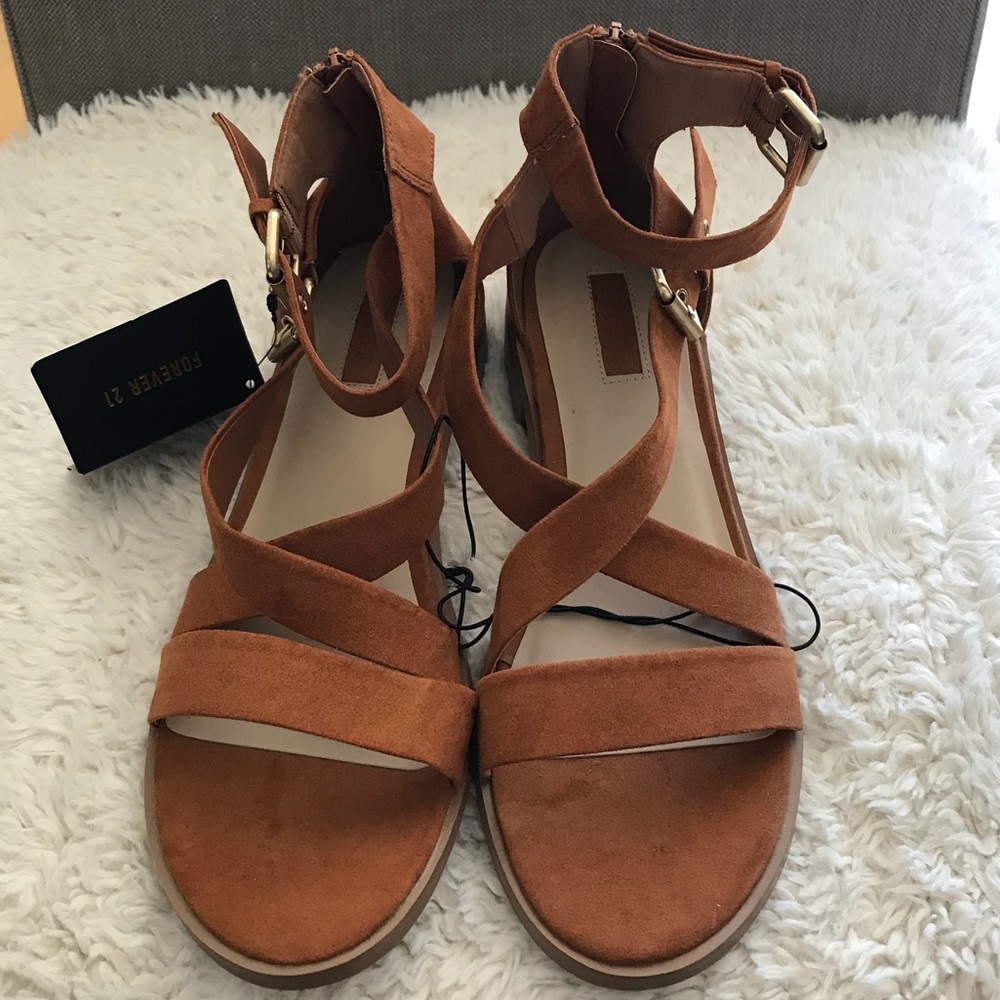 F21 Camel Colored Sandals